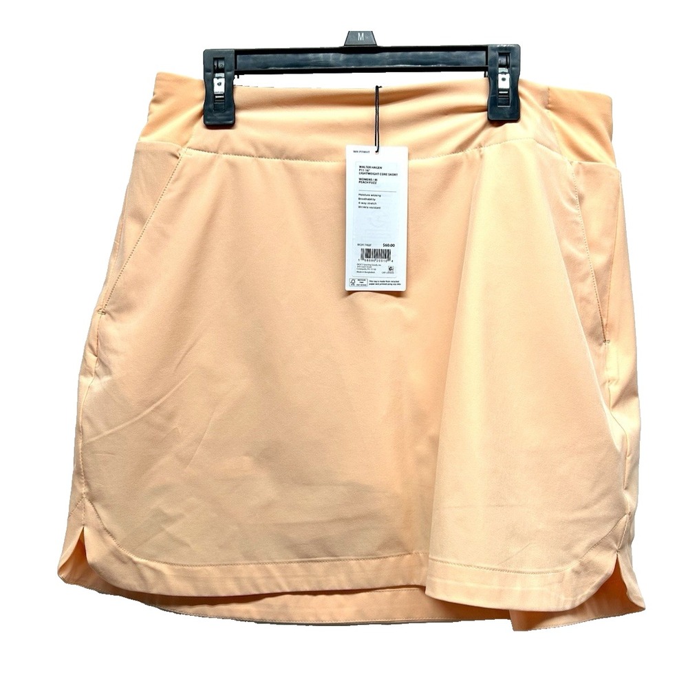 Walter Hagen 16" Pull On Skort (P11) Lightweight Core Skirt Peach Fuzz M (F3)